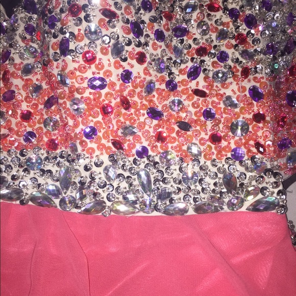 Coral Homecoming Dress - Picture 2 of 5